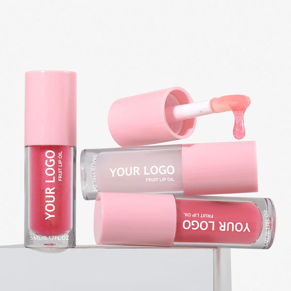 Pink Non-Sticky Nourishing Natural Shine Tinted Moisturizing Hydrating Juicy Lip Oil