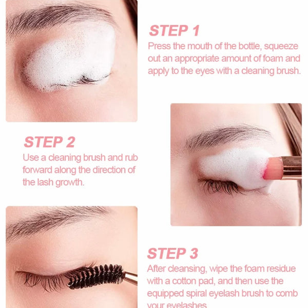 Eyelash Cleaning Foam, Foam Lash Bath, Lash Shampoos, Shampoo for Lash Extensions 60ml