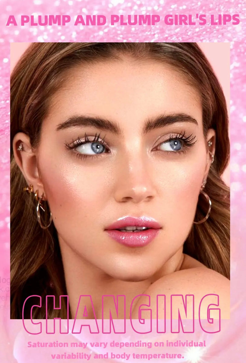 Clear Plumping Lipgloss, Moisturizing Fruity Tinted Color Changing Lip Oil