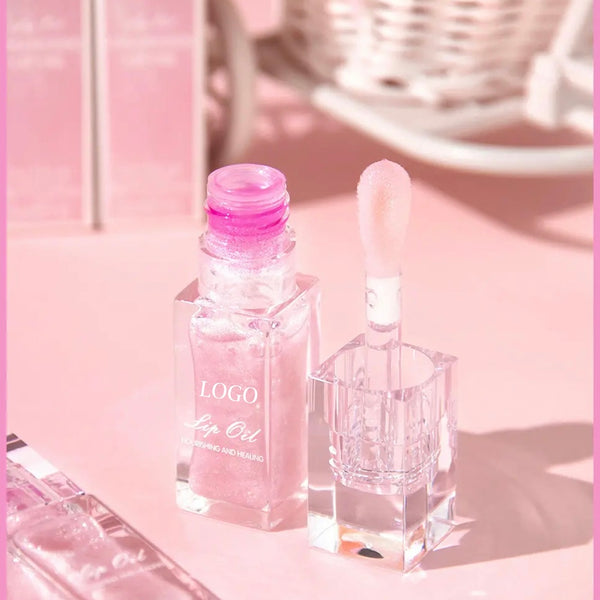 Clear Plumping Lipgloss, Moisturizing Fruity Tinted Color Changing Lip Oil