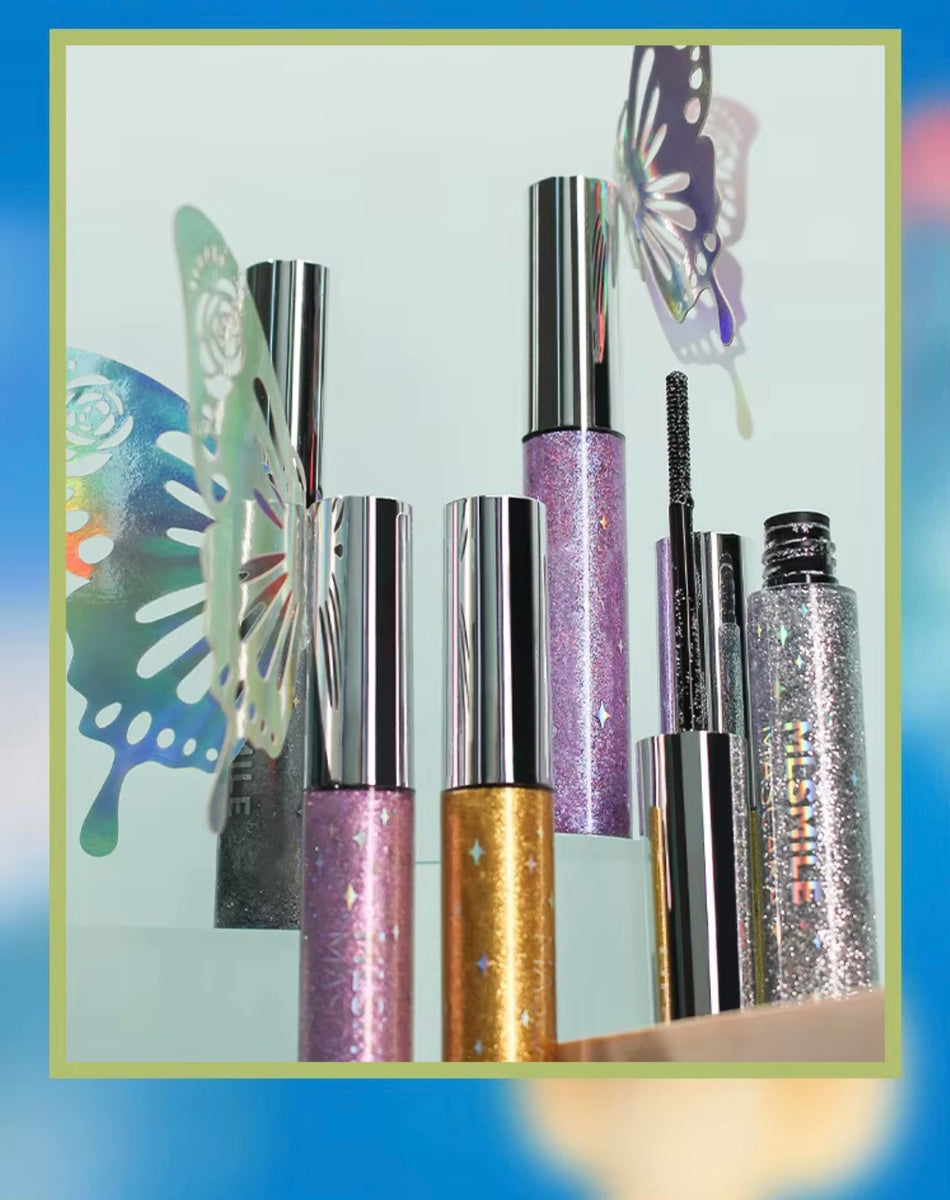 Waterproof Long Lasting High Pigmented/ Sparkle Glitter Colored Mascaras 7 Colors