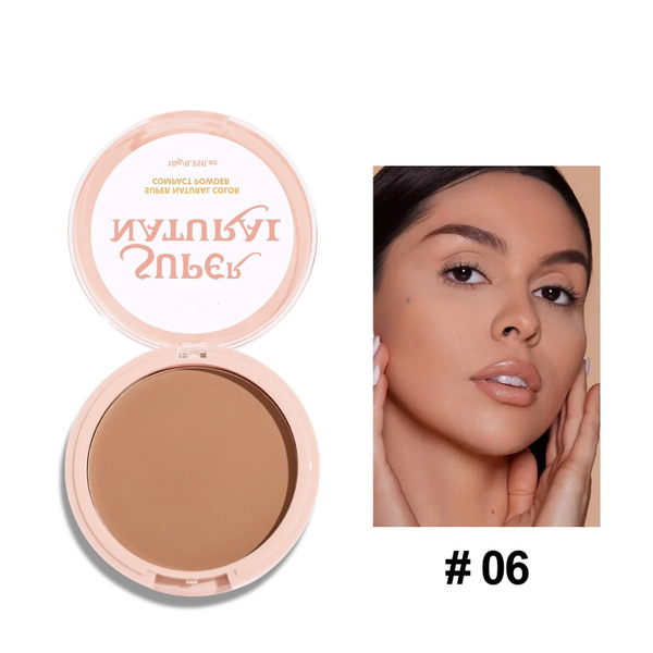 Custom Pink Light Powder Foundation Oil Control Waterproof Pressed Powder Long Lasting Concealing Natural Compact Powder