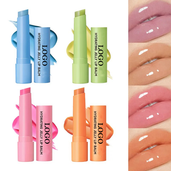 Custom Hydrating Jelly Lip Balm Moisturizing Tinted Lip Balm 4 Flavors