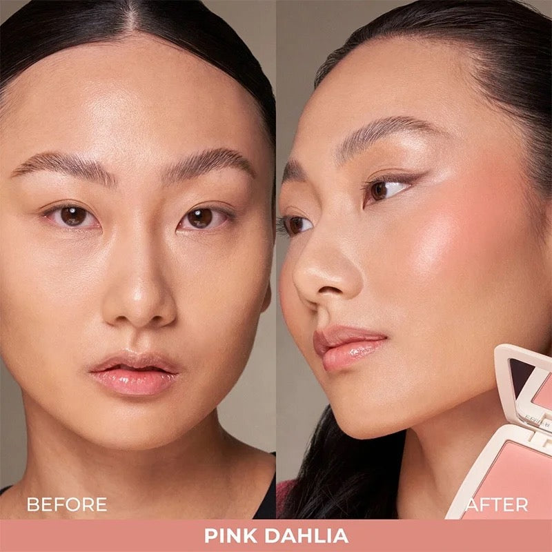 2-in-1 Matte Blush and Shimmer Highlighter Duo, Cream Powder Highlighter Palette