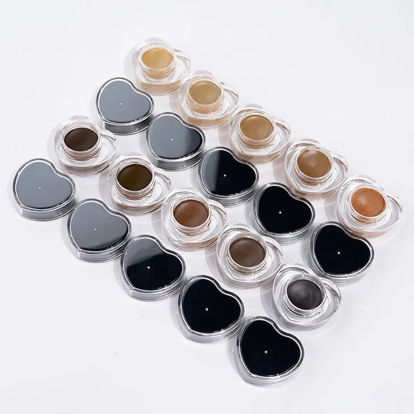 Custom Heart Shaped Waterproof Eyebrow Filler, Gel Eyebrow Pomade. 23 Shades