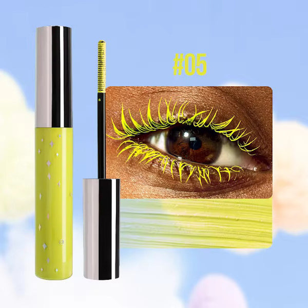 Waterproof Long Lasting High Pigmented/ Sparkle Glitter Colored Mascaras 7 Colors