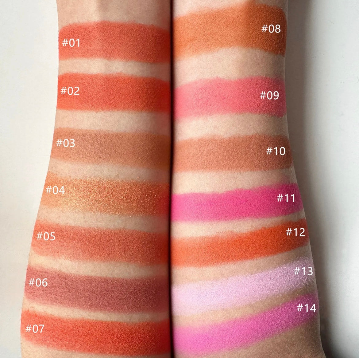 Custom Pink Round Contour Blush Pressed Powder Palette Rosey Cheek Makeup Blusher 14 Shades