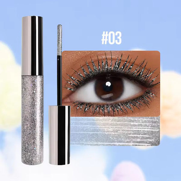Waterproof Long Lasting High Pigmented/ Sparkle Glitter Colored Mascaras 7 Colors