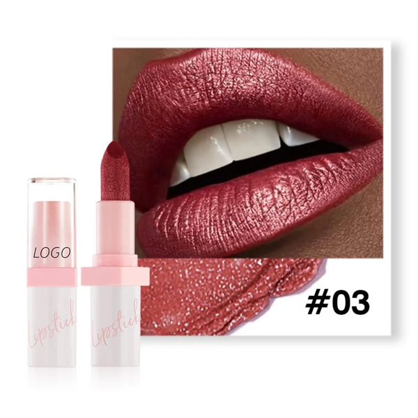 24 Hour Long Lasting Shiny Lipstick, Glitter Shimmer Metallic Lipstick
