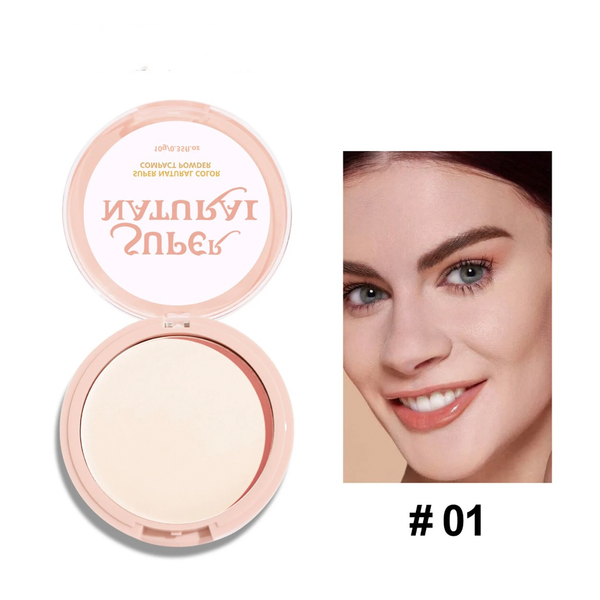 Custom Pink Light Powder Foundation Oil Control Waterproof Pressed Powder Long Lasting Concealing Natural Compact Powder