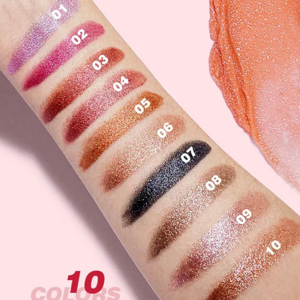24 Hour Long Lasting Shiny Lipstick, Glitter Shimmer Metallic Lipstick