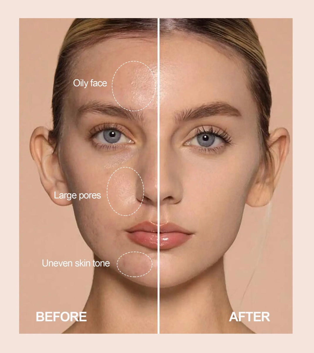 Custom Pink Light Powder Foundation Oil Control Waterproof Pressed Powder Long Lasting Concealing Natural Compact Powder