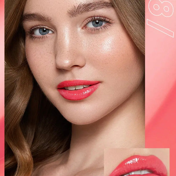 Pink Packaging, Liquid Lipstick, Non-Stick Cup Lipgloss, Lip Glaze, Long Lasting Waterproof Juicy Lipgloss. 8 Shades