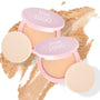 Pink Round Foundation Powder Concealer & Oil Control Antioxidant Compact Powder 12 Shades