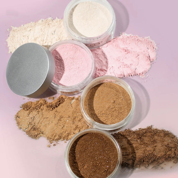 Waterproof Long Lasting Light Diamond Shimmer Powder  Neutral/ Pink Loose Setting Powder