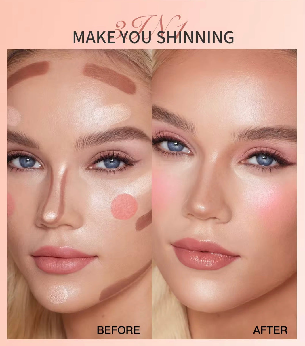 Custom Beige High Pigmented Waterproof Twist Blush, Contour, Bronzer, Highlighter Stick