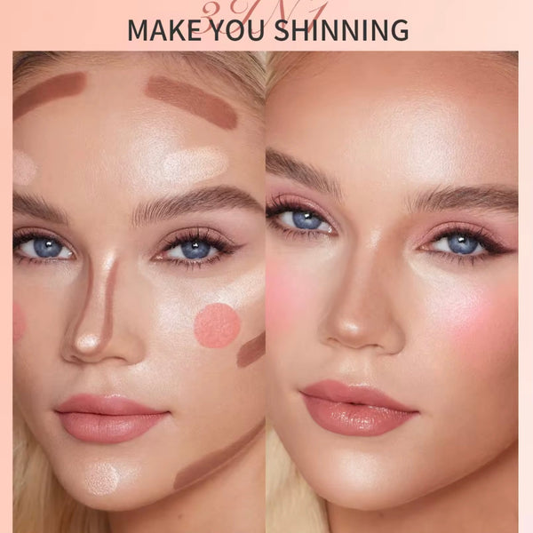 Custom Beige High Pigmented Waterproof Twist Blush, Contour, Bronzer, Highlighter Stick