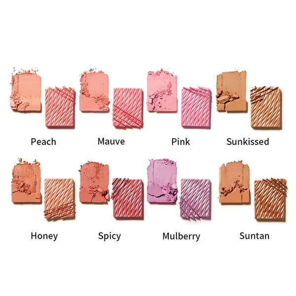 2-in-1 Matte Blush and Shimmer Highlighter Duo, Cream Powder Highlighter Palette
