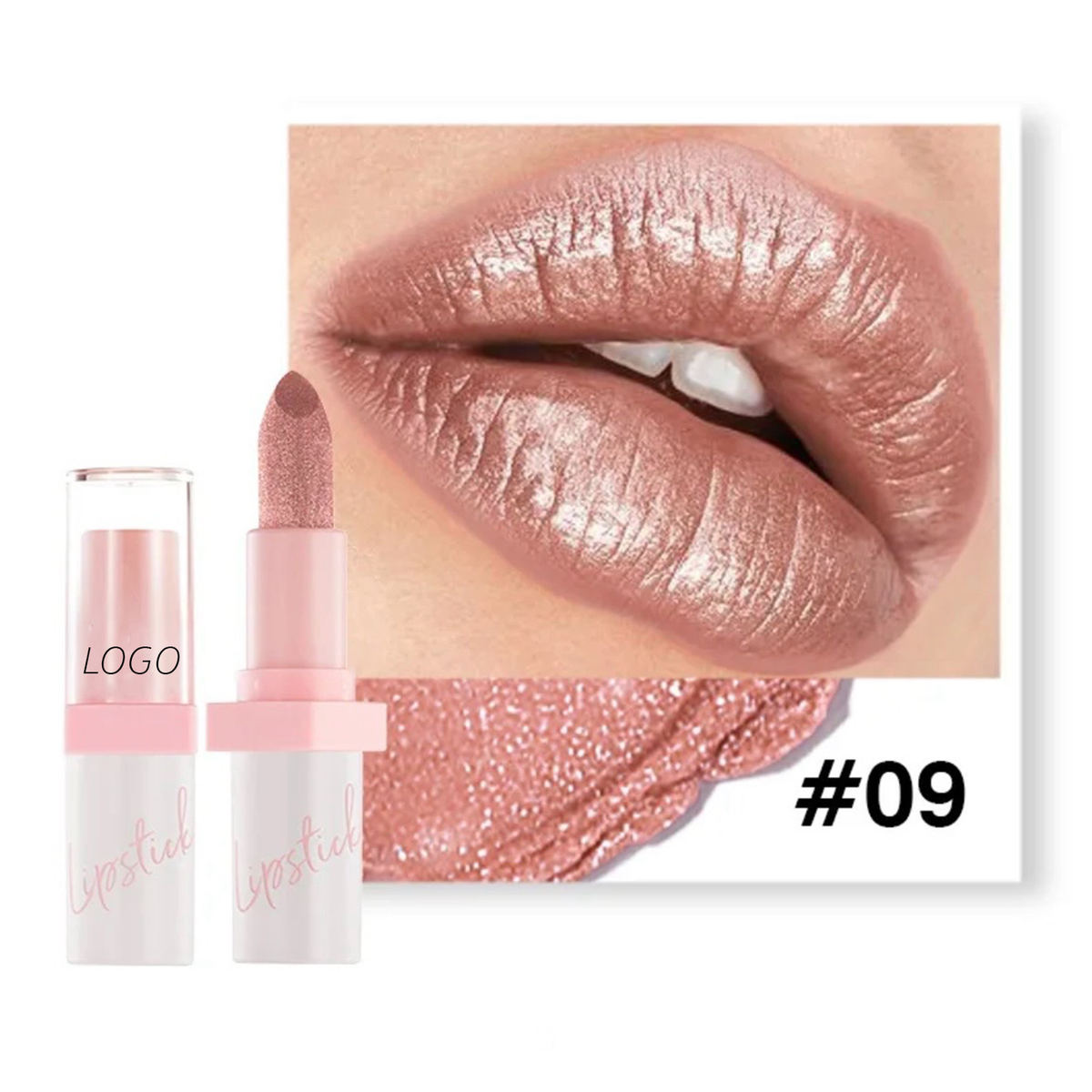 24 Hour Long Lasting Shiny Lipstick, Glitter Shimmer Metallic Lipstick