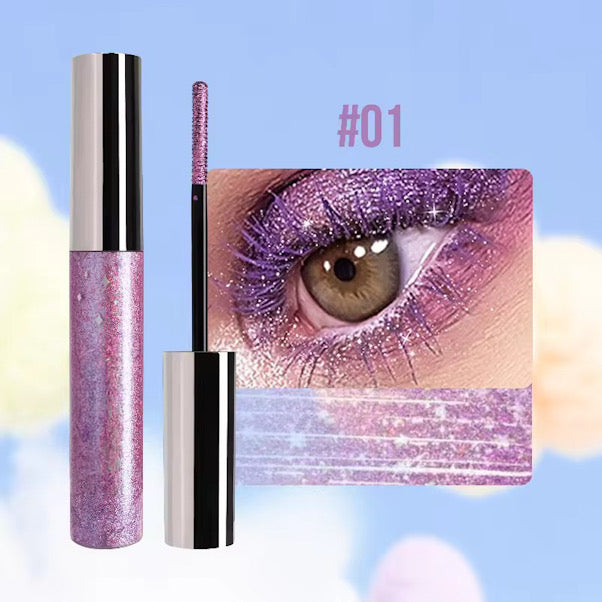 Waterproof Long Lasting High Pigmented/ Sparkle Glitter Colored Mascaras 7 Colors