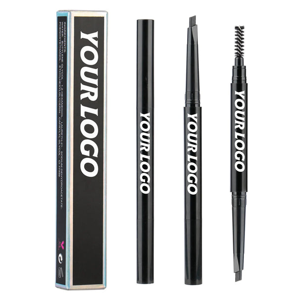 2-in-1 Waterproof Hair Strokes Eyebrow Pencil with Spoolie Brush 4 Shades