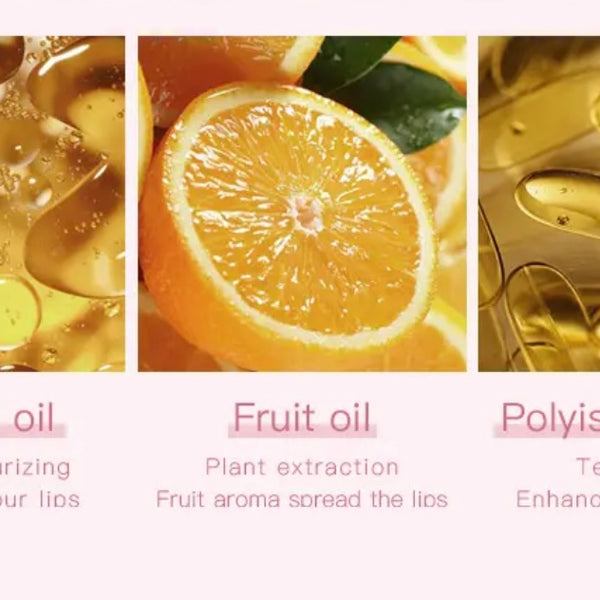 Anti-Cracking, Moisturizing, Fruity Lip Oil Treatment for Dry Lips. 4 Flavors
