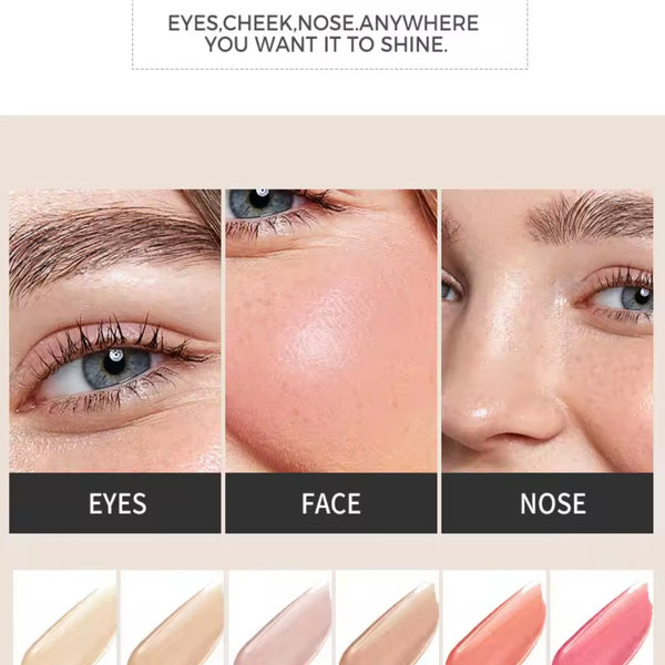 Pearlescent Illuminating Glowy Liquid Highlighter 6 Shades
