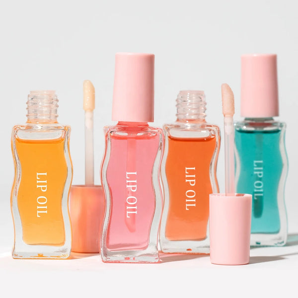 Hydrating Lip Glow Oil, Customizable Moisturizing Tinted Nourishing Juicy Lip Oil