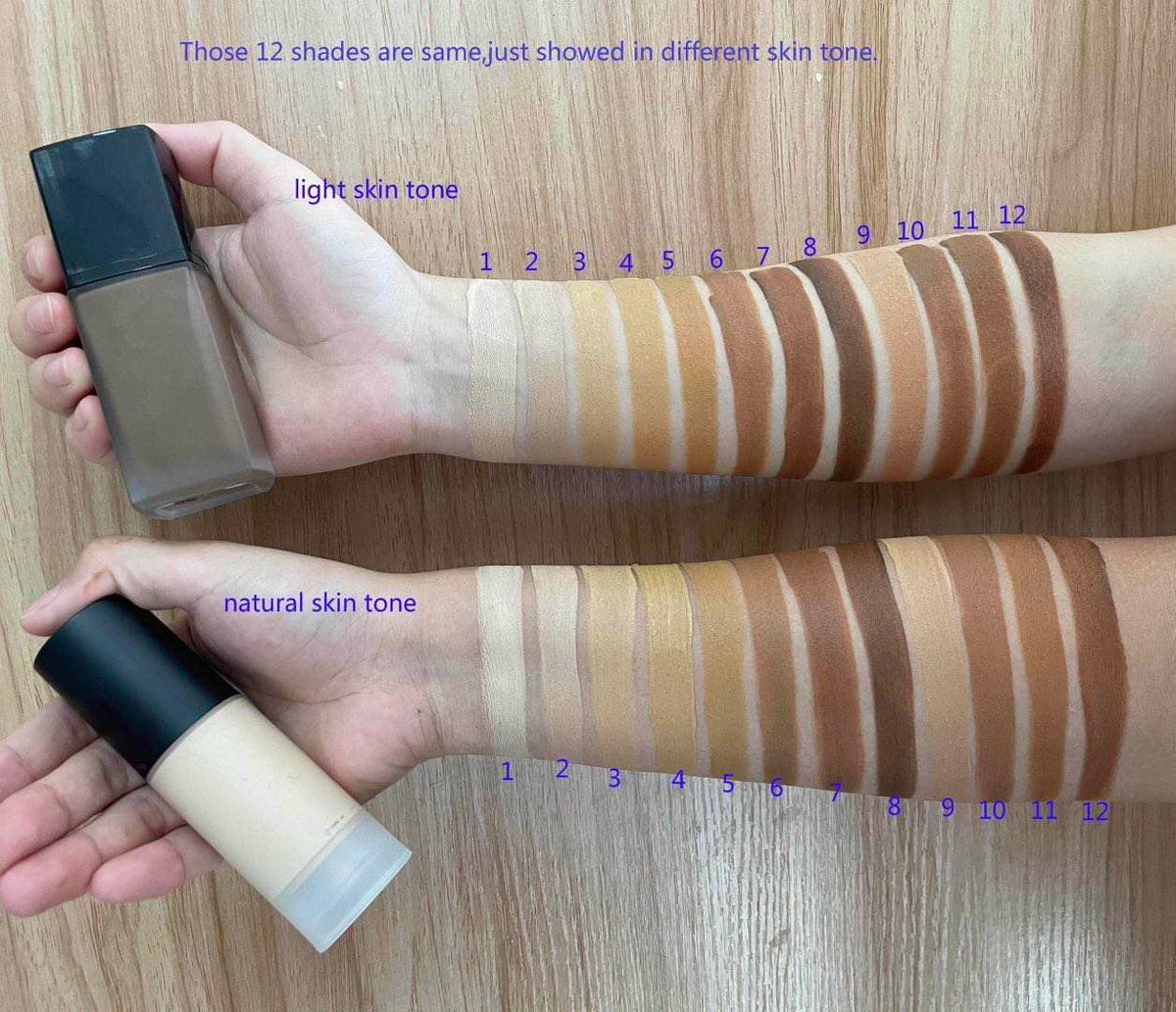 Custom Liquid Foundation Makeup Brush Kit, SPF Full Coverage Waterproof Concealer  Foundation Makeup with Brush