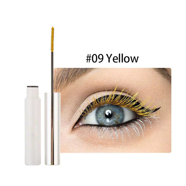 Pop of Color High Pigmented Waterproof Eyelash Curling, Lengthening Multicolor Mascara 12 Shades