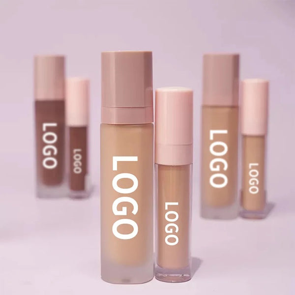 Black Pump Bottle Matte Cream Foundation 30ml Full Coverage Makeup Base, Long Lasting Waterproof Concealer, Custom Liquid Foundation 18 Shades