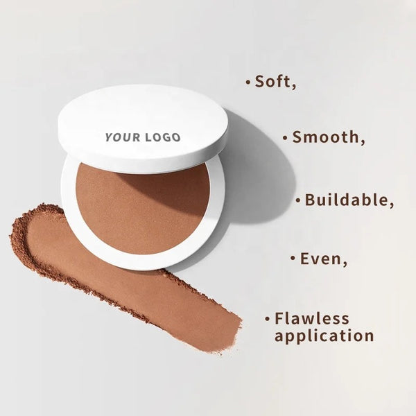 Long Lasting Full Coverage Single Makeup Bronzer Palettes, High Pigment Nourishing Matte Pressed Powder Bronzer Contour Palette. 6 Shades