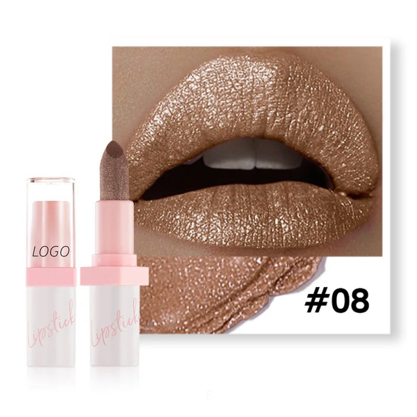 24 Hour Long Lasting Shiny Lipstick, Glitter Shimmer Metallic Lipstick