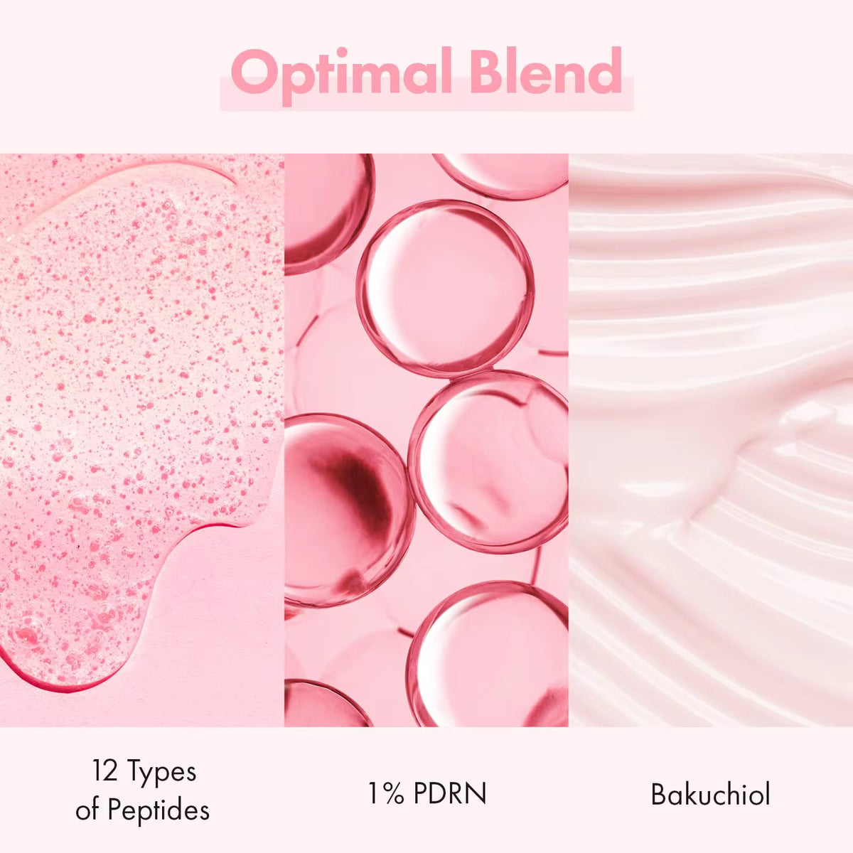 Moisturizing, Hydrating Glass Skin Pink Peptide 12 Salmon DNA PDRN Serum with Hydrolyzed  Collagen Bakuchiol for Glowy Skin