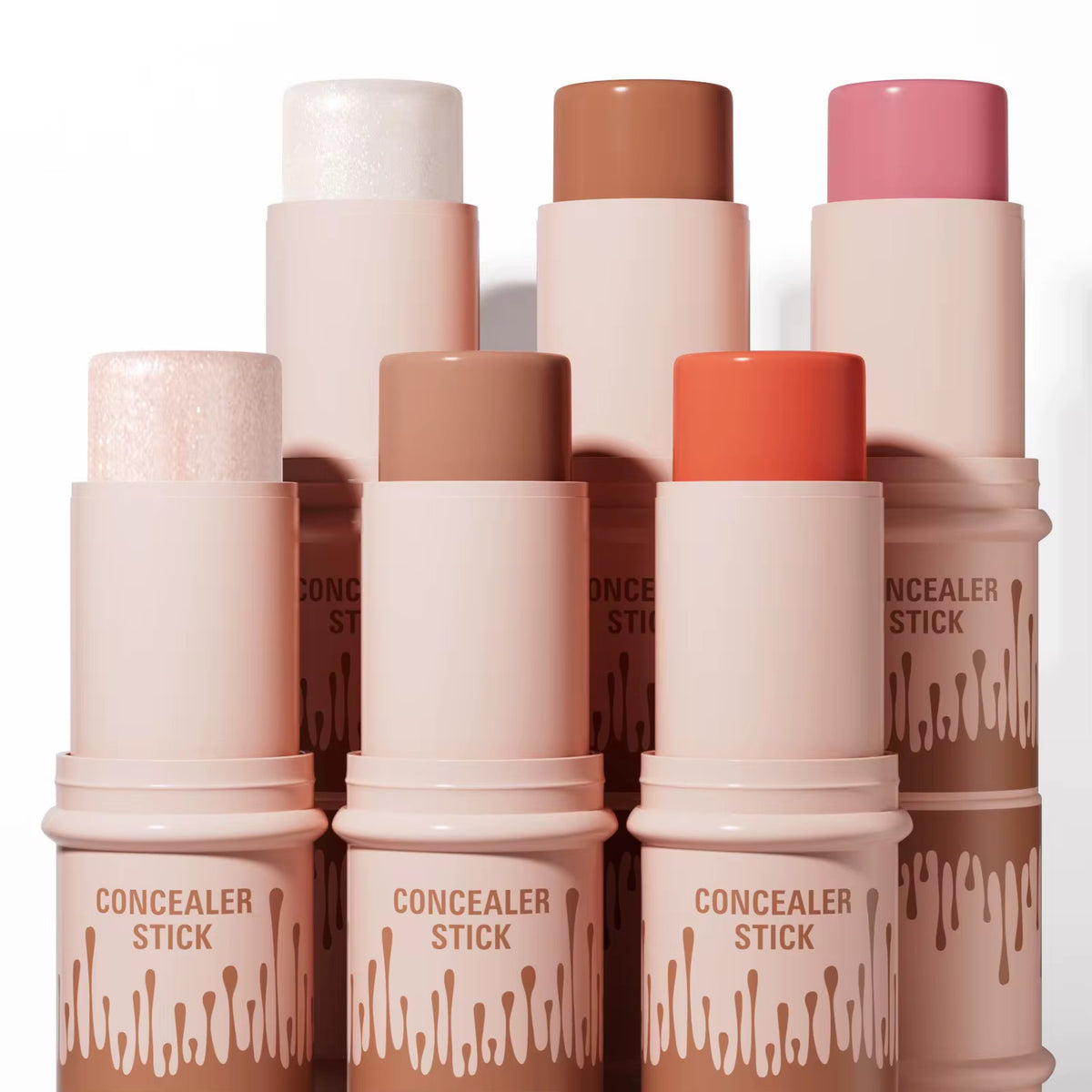 Custom Beige High Pigmented Waterproof Twist Blush, Contour, Bronzer, Highlighter Stick