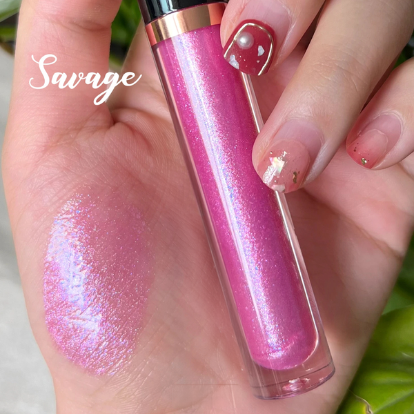 Pink Heart- Shaped Wand Tube Long Lasting Lipgloss/Liquid Lipstick Your Choice Of Glossy, Matte, Nude, Glitter, High Shine, Shimmer, Clear Gloss or Liquid Lipstick 80 Shades