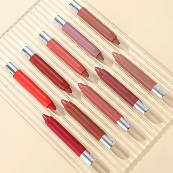 Custom Moisturizing Lipgloss Lip Liner, Long Lasting Smooth Nude Lipstick Crayon. 12 Shades