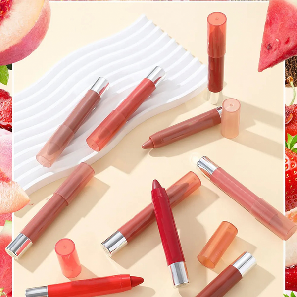 Custom Moisturizing Lipgloss Lip Liner, Long Lasting Smooth Nude Lipstick Crayon. 12 Shades