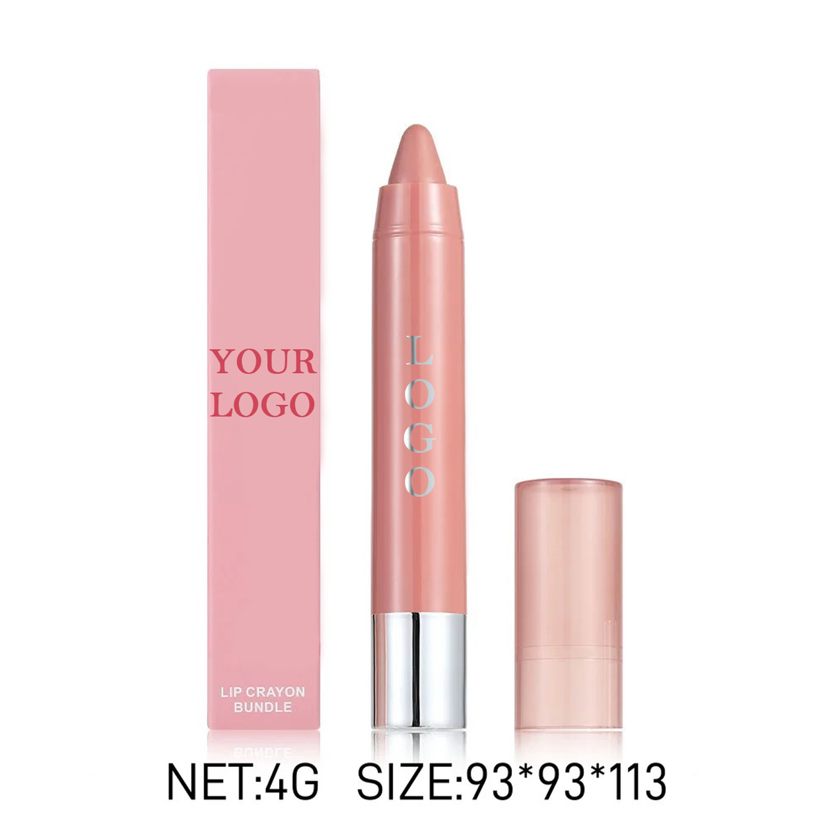 Custom Moisturizing Lipgloss Lip Liner, Long Lasting Smooth Nude Lipstick Crayon. 12 Shades
