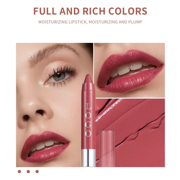 Custom Moisturizing Lipgloss Lip Liner, Long Lasting Smooth Nude Lipstick Crayon. 12 Shades