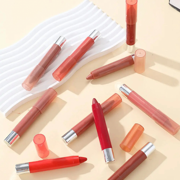 Custom Moisturizing Lipgloss Lip Liner, Long Lasting Smooth Nude Lipstick Crayon. 12 Shades