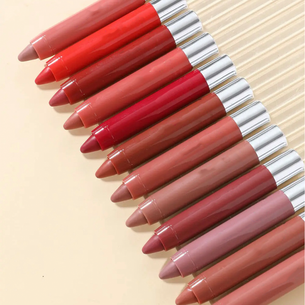 Custom Moisturizing Lipgloss Lip Liner, Long Lasting Smooth Nude Lipstick Crayon. 12 Shades