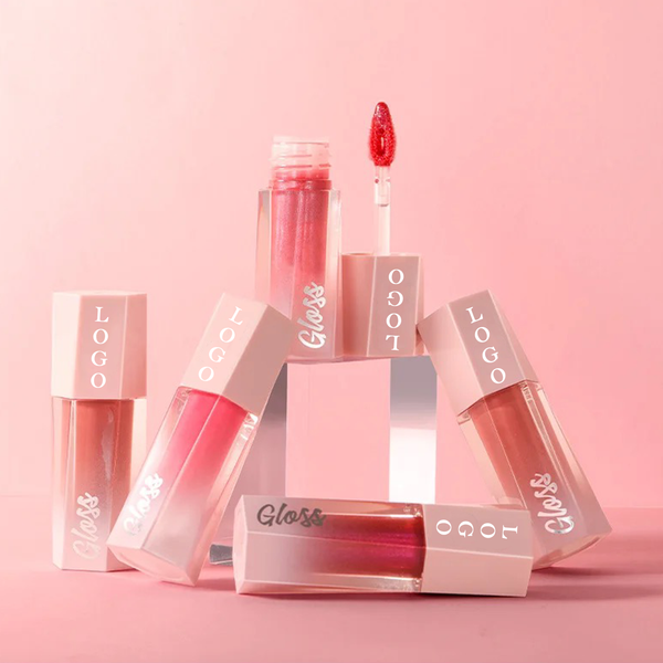 Pink Packaging, Liquid Lipstick, Non-Stick Cup Lipgloss, Lip Glaze, Long Lasting Waterproof Juicy Lipgloss. 8 Shades