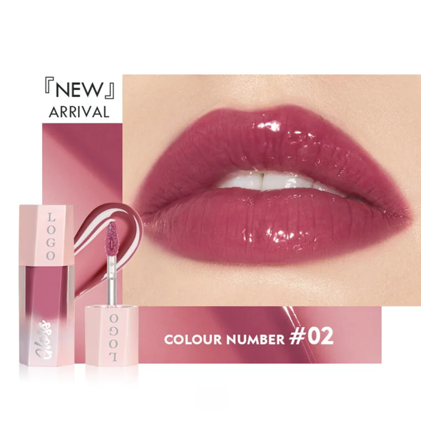 Pink Packaging, Liquid Lipstick, Non-Stick Cup Lipgloss, Lip Glaze, Long Lasting Waterproof Juicy Lipgloss. 8 Shades