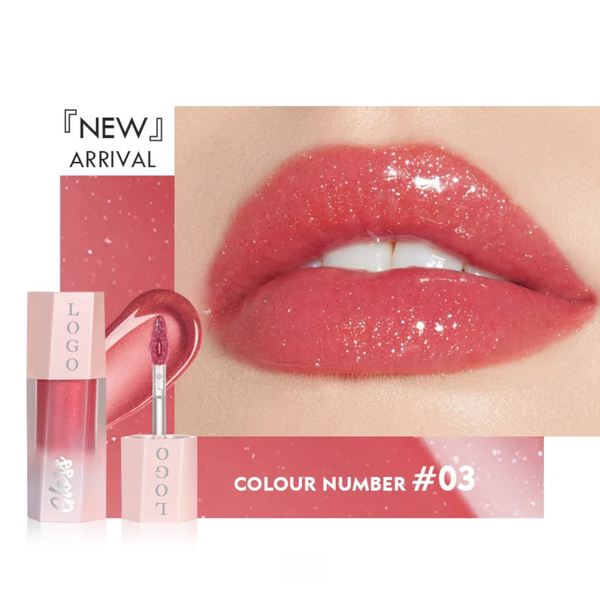 Pink Packaging, Liquid Lipstick, Non-Stick Cup Lipgloss, Lip Glaze, Long Lasting Waterproof Juicy Lipgloss. 8 Shades