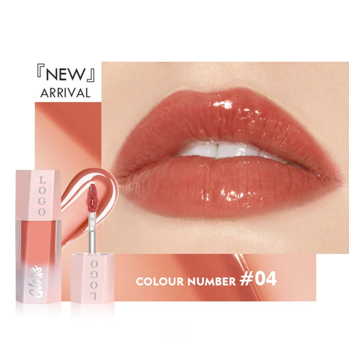 Pink Packaging, Liquid Lipstick, Non-Stick Cup Lipgloss, Lip Glaze, Long Lasting Waterproof Juicy Lipgloss. 8 Shades