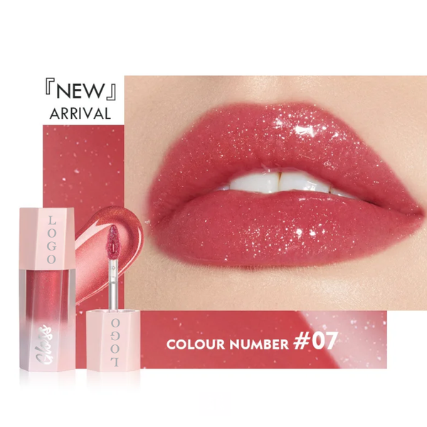 Pink Packaging, Liquid Lipstick, Non-Stick Cup Lipgloss, Lip Glaze, Long Lasting Waterproof Juicy Lipgloss. 8 Shades