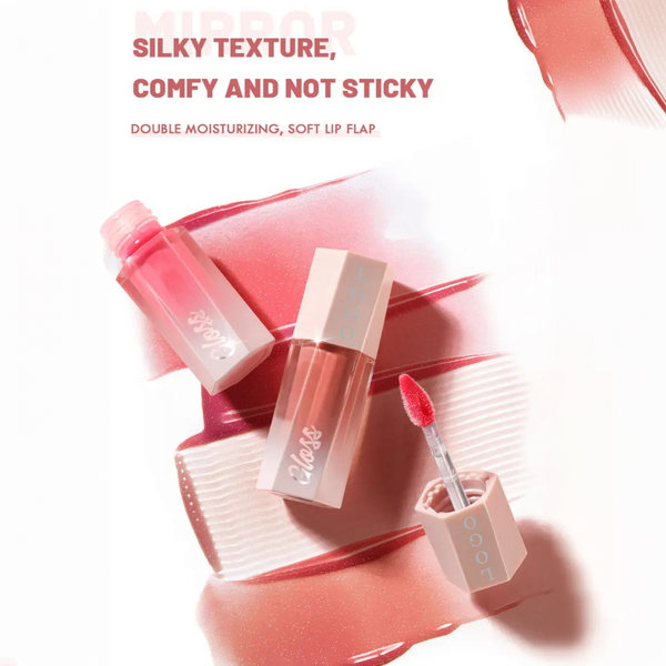 Pink Packaging, Liquid Lipstick, Non-Stick Cup Lipgloss, Lip Glaze, Long Lasting Waterproof Juicy Lipgloss. 8 Shades