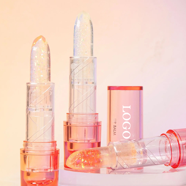 Temperature Color Changing Lip Balm, Shimmering Anti-Cracking, Long Lasting, Hydrating Jelly Lipstick. 4 Shades