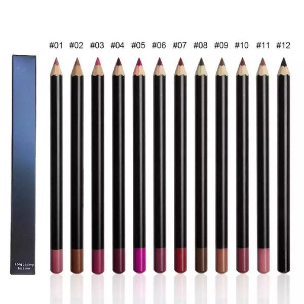 High Pigment, Long Lasting Eyeliner/Lip-Liner/ Eyebrow-Liner Pencil 12 shades